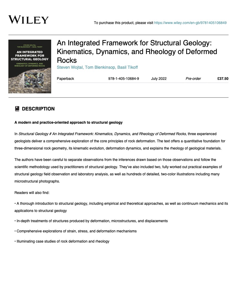 Wiley_An Integrated Framework for Structural Geology_ Kinematics, Dynamics, and Rheology of Deformed Rocks_978-1-405-10684-9